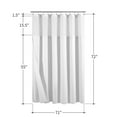 thumbnail image 3 of Barossa Design Cotton Blend Waffle Weave Shower Curtain with Snap-in Fabric Liner, Mesh Window Top, White, 71"W x 72"H, 3 of 5