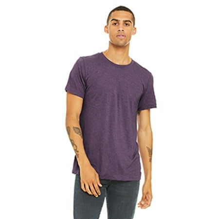 Bella Canvas Mens CVC Jersey Tee, 2XL, Heather Team Purple