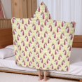 thumbnail image 5 of Yellow Striped Cartoon Unicorn Head Pattern Hooded Bath Towel，60"x35" for Ages 3 To 12 Kids, Quick Dry Lightweight Soft Microfiber Hood Beach Towel Cover Up for Kids, 5 of 7