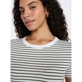 thumbnail image 5 of Time and Tru Women's Ribbed Tee with Short Sleeves, Sizes XS-XXXL, 5 of 6