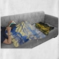 thumbnail image 6 of Italian Soft Flannel Fleece Blanket, Old Italian Village Scenery with Meadows and Clouds Mediterranean Rural Print, Cozy Plush for Indoor and Outdoor Use, 50" x 60", Green Blue White, by Ambesonne, 6 of 6