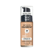 Liquid Foundation by Revlon, ColorStay Face Makeup for Normal and Dry Skin, SPF 20, Longwear Medium-Full Coverage with Matte Finish, Oil Free, 200 Nude