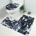 thumbnail image 2 of Dark Blue Camo Irregular Pattern Bathroom Rugs Sets 3 Piece,Toilet Cover Set,Absorbent Non Slip Bathroom Mats Sets with U-Shaped Contour Rug Toilet Rug Set, 2 of 5