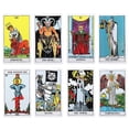 thumbnail image 1 of Baraja clásica de tarot en inglés, juego de mesa de tarot de viaje, baraja de cartas de tarot con folleto guía, 78 cartas de tarot para principiantes, 1 of 7