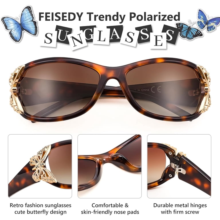 FEISEDY Trendy Polarized Y2K Sunglasses Wrap Around  display picture 1