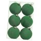 thumbnail image 1 of 6 bolas navideñas flocadas para colgar en el árbol de Navidad, surtido de 6 cm. Verde, 1 of 9