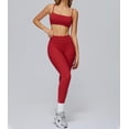 thumbnail image 4 of PISONIC Womens Workout Sets Sleeveless Spaghetti Strap Sports Bras and High Waist Leggings Pilates 2 Piece Outfits, 4 of 6
