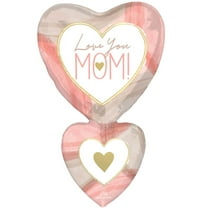 31 inch Cutout Collage Mom Hearts Anagram Foil Mylar Balloon - Party Supplies Decorations
