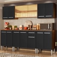 thumbnail image 2 of Cocina Integral 233cm Marrón/Negro Emilly Fire Madesa 03, 2 of 5