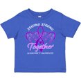 thumbnail image 3 of Inktastic Staying Strong Together Alzheimer's Awareness Purple Ribbon Boys or Girls Baby T-Shirt, 3 of 5
