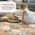 thumbnail image 5 of nuLOOM Gracie SpinClean Distressed Medallion Machine Washable Area Rug, 6' x 9', Gracie Peach, 5 of 14
