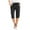 Black, variant on Tumotour Athletic Shorts For Women Casual High Waisted Solid Color Workout Pants Gym Shorts Wide Leg Half Shorts Pants With Pocket