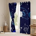 thumbnail image 3 of Galaxy Curtains Outer Space 30%-50% Blackout Curtains, Universe Themed Window Curtains for Teens Solar System Galaxy Theme Bedroom Curtains Planet Print Curtains Blue,2 Panels 38"Wx54"L, 3 of 5