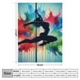 thumbnail image 4 of YANMS Ice Skating Throw Blanket Girls Gymnastics Silhouette Bed Blankets Colorful Graffiti Tie Dye Butterfly Blanket for Teens Women Room Decor Fuzzy Blanket, 4 of 6