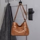 thumbnail image 4 of Bolso de hombro de Cuero Sunnimix para mujer multicapa marrón de Viaje Informal, 4 of 7