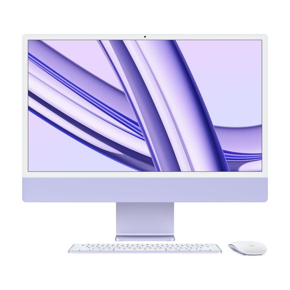 Apple 2023 iMac All-in-One Desktop Computer with M3 chip: 8-core CPU, 10-core GPU, 24-inch Retina Display, 8GB Unified Memory, 256GB SSD Storage, Matching Accessories. Works with iPhone/iPad; Purple