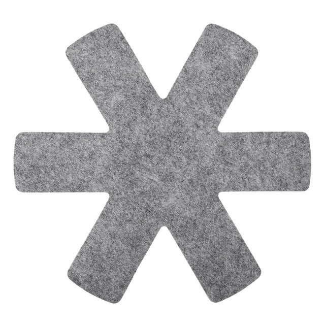 Protectores de ollas y sartenes para apilar, paquete de 3 protectores de sartenes de 350mm, gris