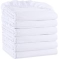 thumbnail image 1 of GFDYREE Arkwright Bulk Fitted Microfiber Sheets - (6 Pack) Color-Coded Hem Threads Bedding Essentials Supplies for Hosts of Hotel, Motel, or Rental Properties, White, Twin XL, 1 of 7