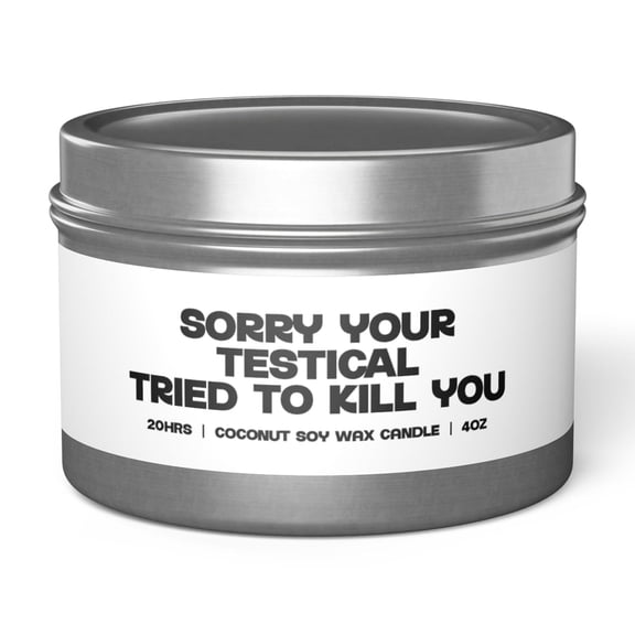 Testicular Cancer Tin Candle Gifts Home Office Decor Vanilla Coffee Scented