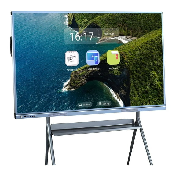 JYXCN Smart Board for Classroom, 55 Inch digital Touch Screen All-In-One Computer electronic calendar for family, cloud sharing Dual System whiteboard for Conference, office and education