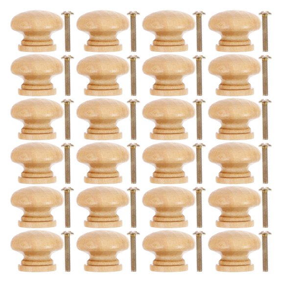 WHAMVOX Set of 24 Brown Synthetic Cabinet Knobs, Stylish Decorative Drawer Handles for Home Furniture and Cabinet Doors