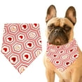 thumbnail image 6 of Reheyre Pet Bandana Love-heart Print Pet Grooming Accessories Polyester Puppy Cats Triangle Saliva Towels for Valentines Day, 6 of 8