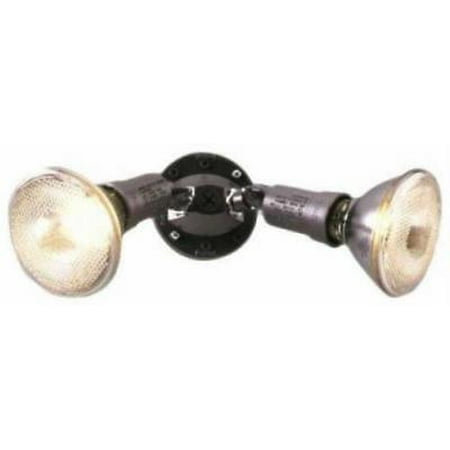 Bronze Plastic Outdoor Twin Flood Light With Sensor Only One Bronze Plastic Outdoor Twin Flood Light With Sensor Only One