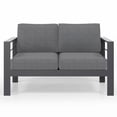 thumbnail image 6 of CozyHom 2-Seat Modern Outdoor Patio Aluminum Sofa Furniture Sets Clearance, All-Weather Patio Furniture Decorative Chairs Sofa Loveseat With Cushion, Gray, 6 of 7