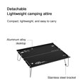 thumbnail image 2 of Mesa para tienda de campaña, mesa plegable para acampar, aleación de aluminio para barbacoa, color negro Minimesa plegable, 2 of 8