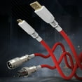thumbnail image 2 of Jinnoda Mechanical Keyboard Aviator Cable Aviation Connector Coiled Type-C USB Wire, 2 of 9