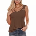 thumbnail image 2 of Women's Solid Color Camisole Sleeveless T-shirt Loose Tank Top, 2 of 4