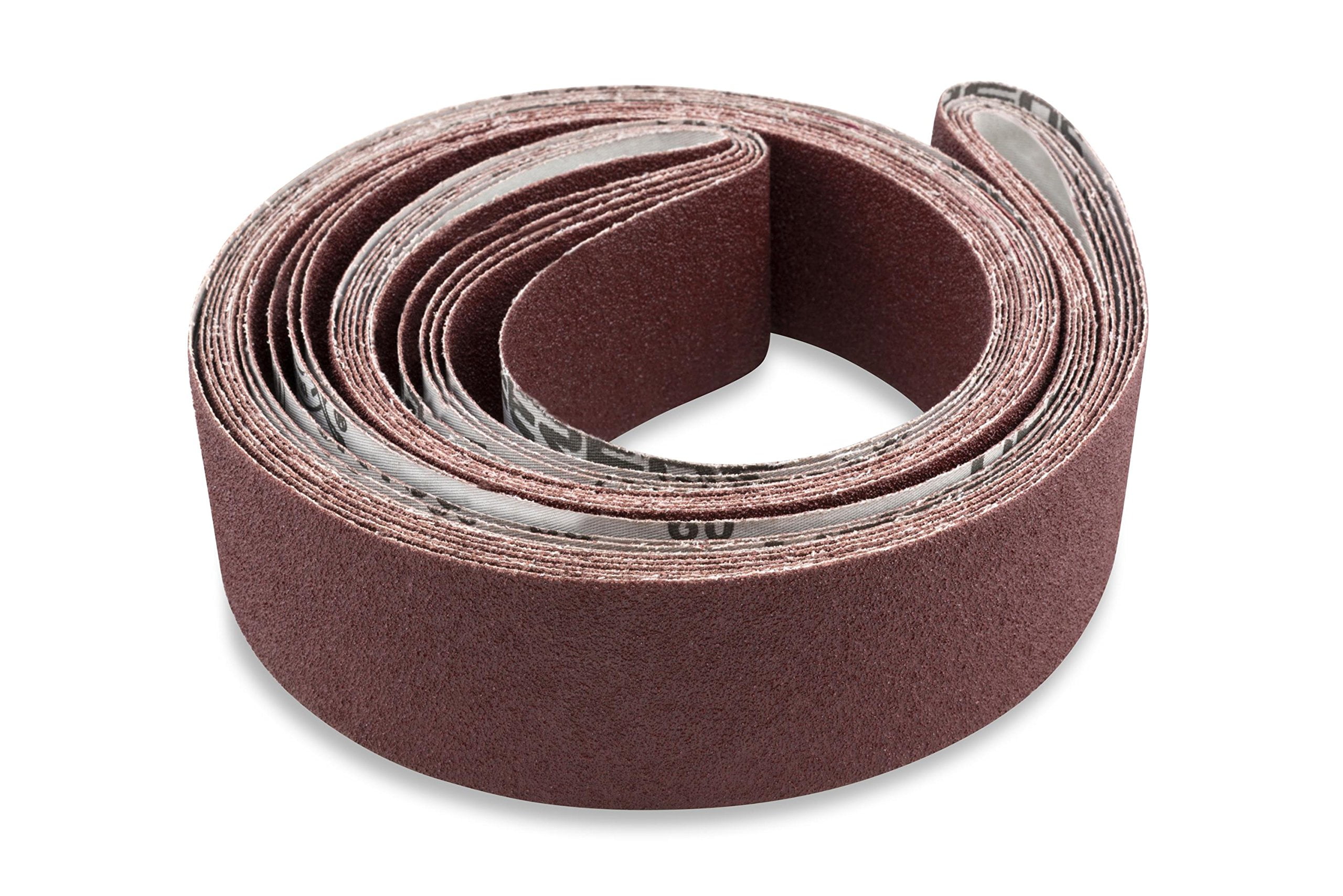 2 X 60 Inch Flexible Aluminum Oxide Sanding Belts, 6 Pack by Red Label Abrasives