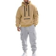 thumbnail image 4 of YueHuiYing Men's Tracksuit 2 Pieces Set Full Jacket Athletic Casual Hooded Sweatshirt and Joggers Set Sweatsuit Outfits, 4 of 9