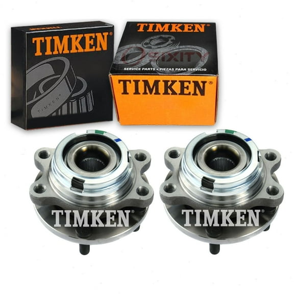 2 pc Timken Front Wheel Bearing Hub Assembly compatible with Nissan Altima 2.5L L4 2007-2013