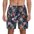 thumbnail image 2 of Picia Hawaiian Style pattern Mens Swim Trunks with Compression Liner Stretch Beach Shorts Quick Dry with Zipper Pockets No-Chafing Board Shorts-XX-Large, 2 of 9