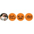 thumbnail image 2 of Darling Souvenir Custom Photo Wedding Stickers Candy Chocolate Labels 190 Pcs-Orange, 2 of 2