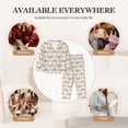 thumbnail image 7 of Honeii Retro Rabbit print Women's Pajama Sets Long Sleeve Button Down Sleepwear Nightwear Soft Pjs Lounge Sets-Large, 7 of 7