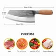 thumbnail image 6 of 7.8 In Asian Chef Knife Kitchen Butcher High Carbon Steel Cleaver Chopping Meat, 6 of 6