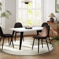thumbnail image 3 of Homy Casa 63 inch Dining Set for 4, Large Table with Upholstered Chairs, 3 of 10