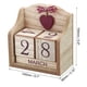 thumbnail image 2 of Calendario Perpetuo de Bloque de Madera Vintage Uxcell, Bloques de Exhibición de Mes y Fecha de Madera Reutilizables para Escritorio Estilo 6, Marrón, 2 of 5