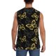 thumbnail image 4 of Fotbe Golden Glitter Butterflies Men's Camiseta sin Mangas Estampada para Hombres, Playera Casual para Gimnasio, Entrenamiento, Playa-Medium, 4 of 7
