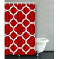 thumbnail image 1 of Cortina de Ducha ABPHQTO Rojo y Blanco 90x180 cm, 1 of 4