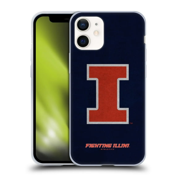 Head Case Designs Officially Licensed University Of Illinois U Of I University Of Illinois Distressed Look Soft Gel Case Compatible with Apple iPhone 12 Mini