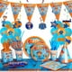 thumbnail image 3 of Juego de vajilla desechable para fiesta temática de profesor de inglés, vasos, platos y servilletas de cumpleaños para Niños, Artículos de vacaciones para Baby Shower, 3 of 3