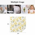 thumbnail image 4 of Yellow Flowers Spring Cloth Napkins, Elegant Farmhouse Botanical Washable and Reusable Dinner Napkins Set of 8, Table Napkin for Kitchen Party Birthday Wedding Hotel Housewarming 20"x20", 4 of 8