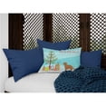 thumbnail image 3 of Small Greek Domestic Dog Kokoni Christmas Tree Canvas Fabric Decorative Pillow, 3 of 4