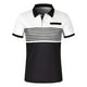 thumbnail image 3 of Polos Cagnkofi para hombre, camisas de golf a rayas para hombre, manga corta, solapa suave, ropa de golf de moda, 3 of 4