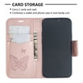 thumbnail image 3 of Allytech iPhone 12 mini Case, Folio Flip PU Leather Slim Fit Kickstand Cover with Credit Cards Holder Hand Wrist Strap Wallet Case Cover for Apple iPhone 12 Mini 5.4", Pink, 3 of 6