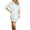 e-349White76, variant on Hifoo Women's Sleepwear Solid Color Button Down Mid Sleeve Shirt Style Chiffon Cute And Nightgown Breathable Casual Home Lapel Loungewear