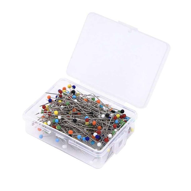 500 Alfileres De Coser Para Tela, Alfileres Rectos Con Cabezas De Vidrio De Bolas De Colores De Largo 1,5 Pulgadas, Alfileres De Acolchar Para Modista, Decoración De Bricolaje De Joyas, Manu